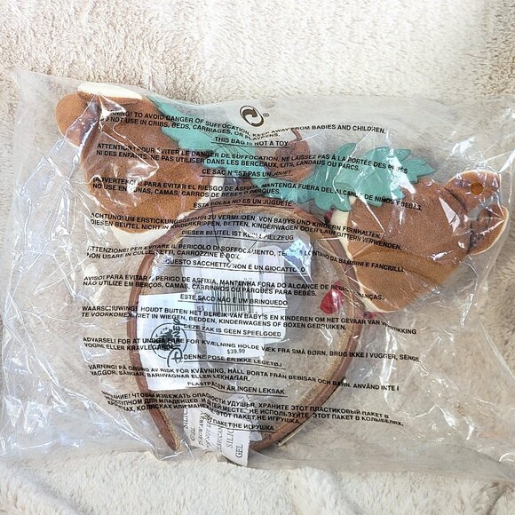 DISNEY PARKS FORT WILDERNESS CHIP & DALE LOUNGEFLY EARS HEADBAND NEW WITH TAGS - Picture 6 of 6